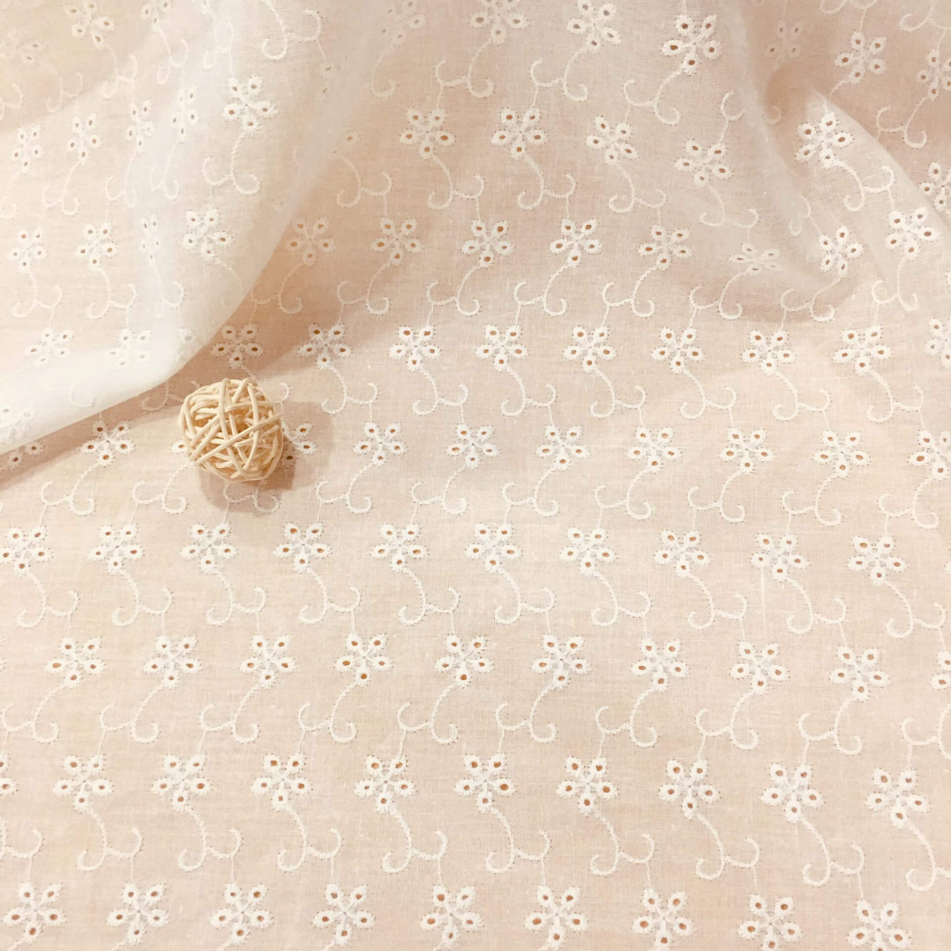 Embroidered Fabric Dress White 100% Cotton for Women's Wear Wholesale 5